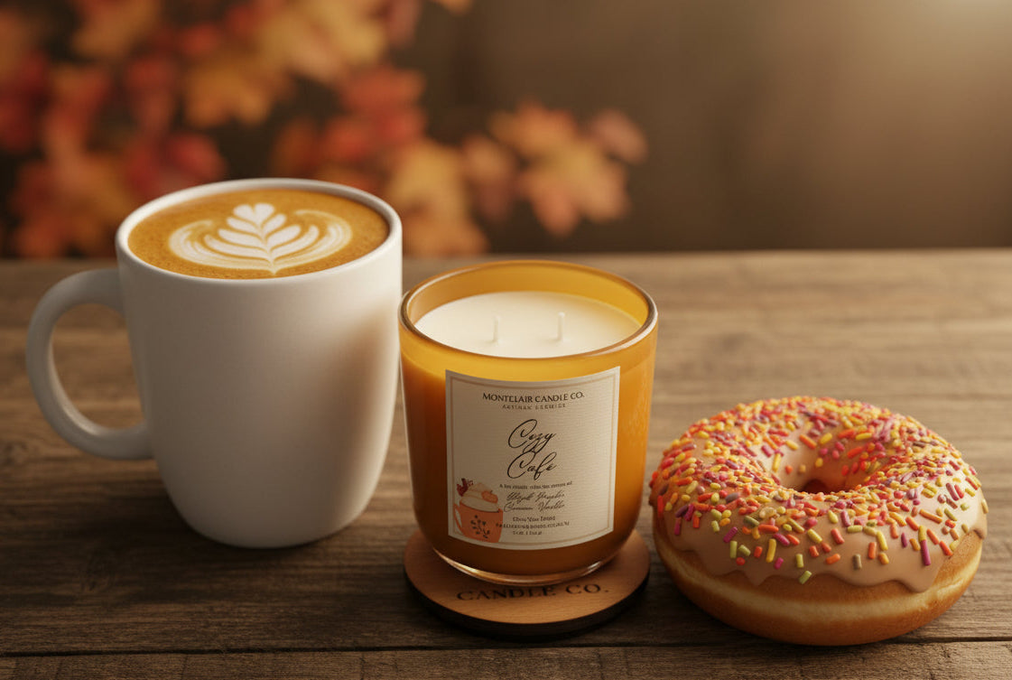 Montclair Candle Co. pumpkin latte olive wax fall candle