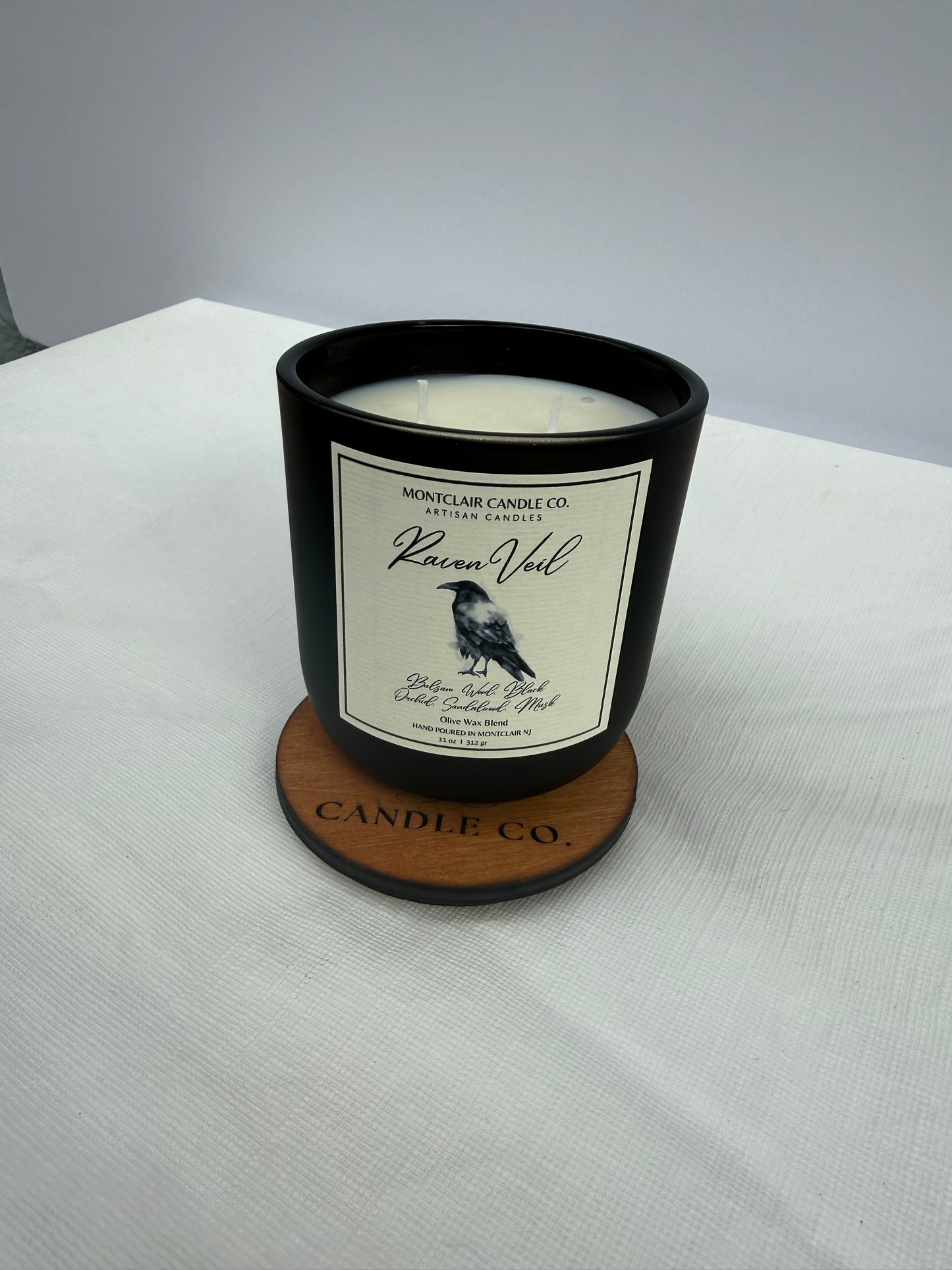 "Raven" Halloween Limited Edition | Balsam, Black Orchid, Sandalwood, Musk Scented | Olive Wax Blend | 11 oz Candle