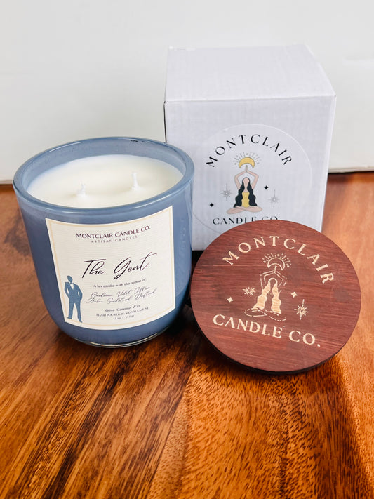 "The Gent" Luxe Aromatherapy Candle | Olive Wax Blend | 11 oz