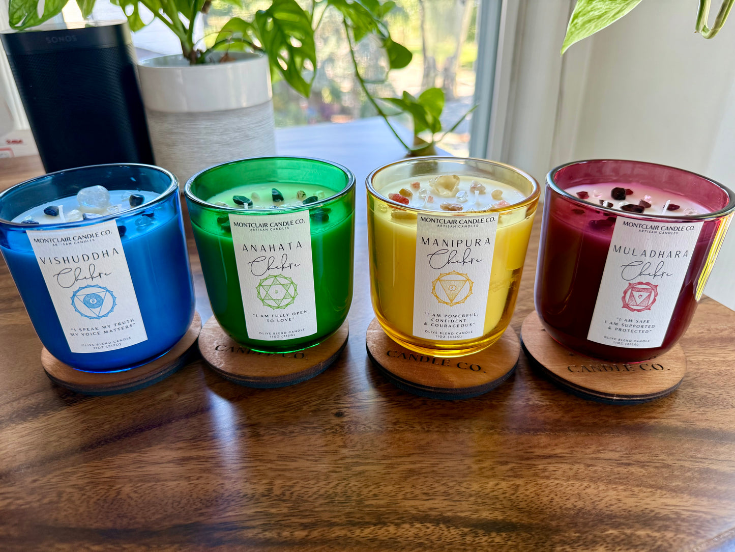 Heart (Anahata) Candle | Apple Blossom,Jasmine, Violet, Rose, Vanilla Scented Candle | Olive Wax Blend | 11oz