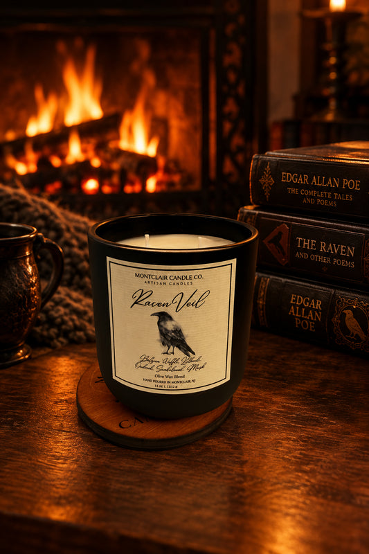 Edgar Allan Poe Inspired Candle_ Raven Candle_Halloween Candle_Montclair Candle Co