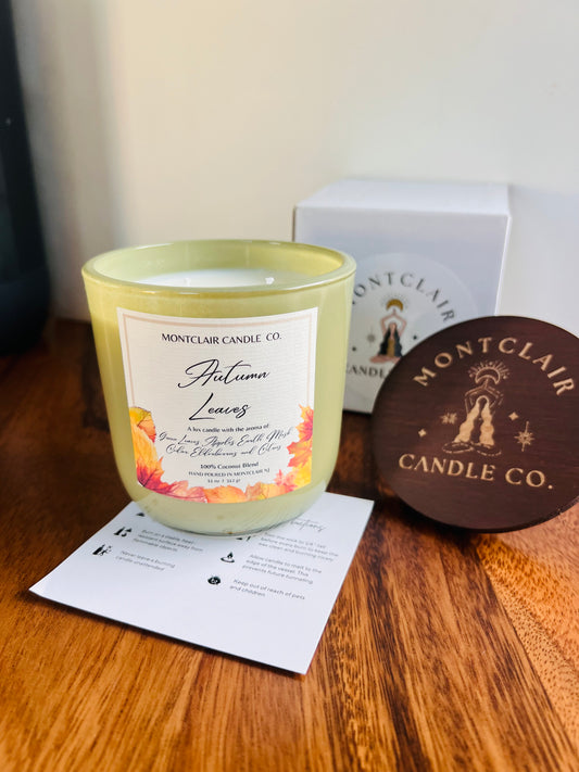 "Fall Leaves" Luxe Olive Coconut Wax Candle  | 11 Oz