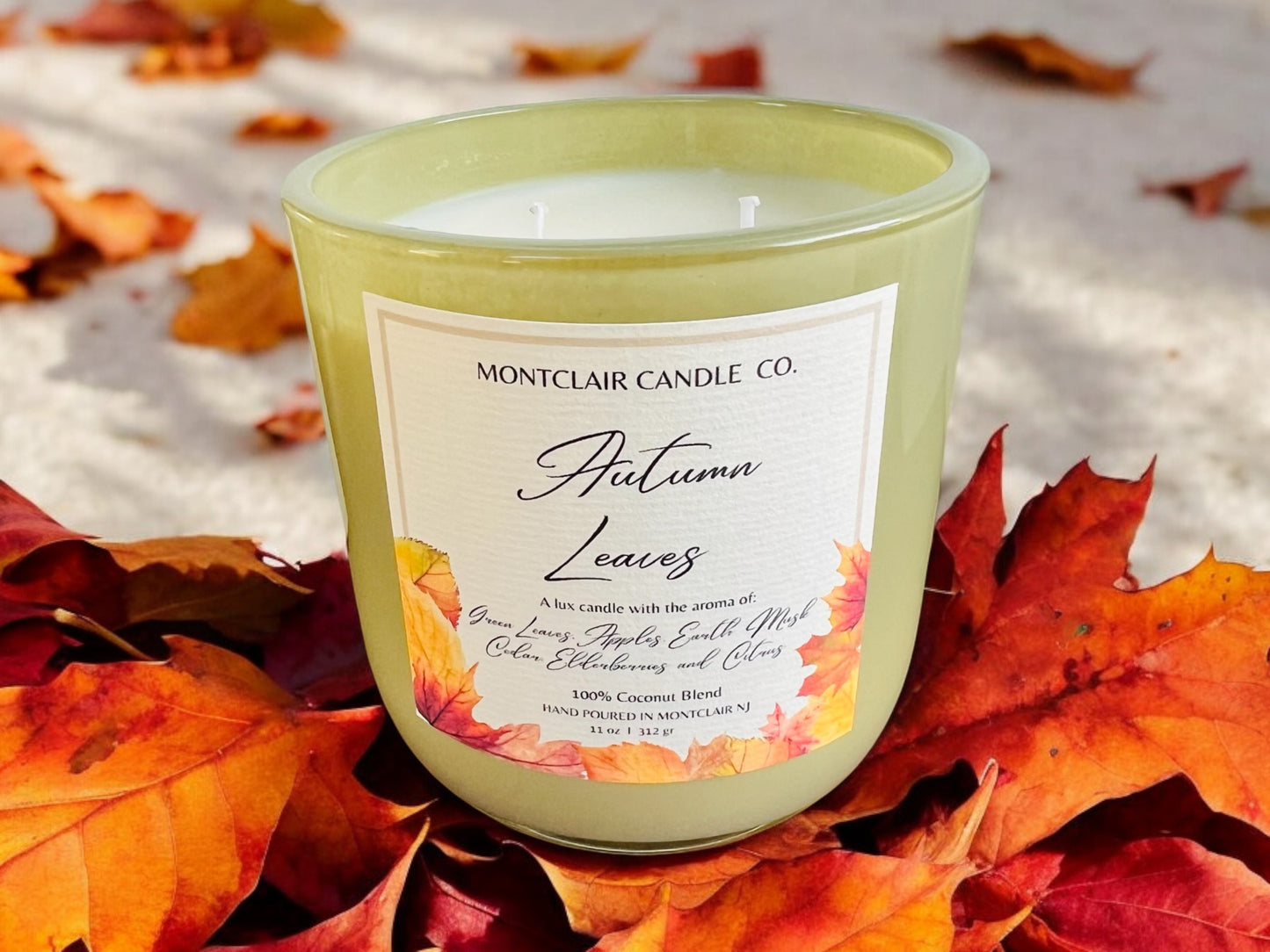Fall Autumn olive coconut candle