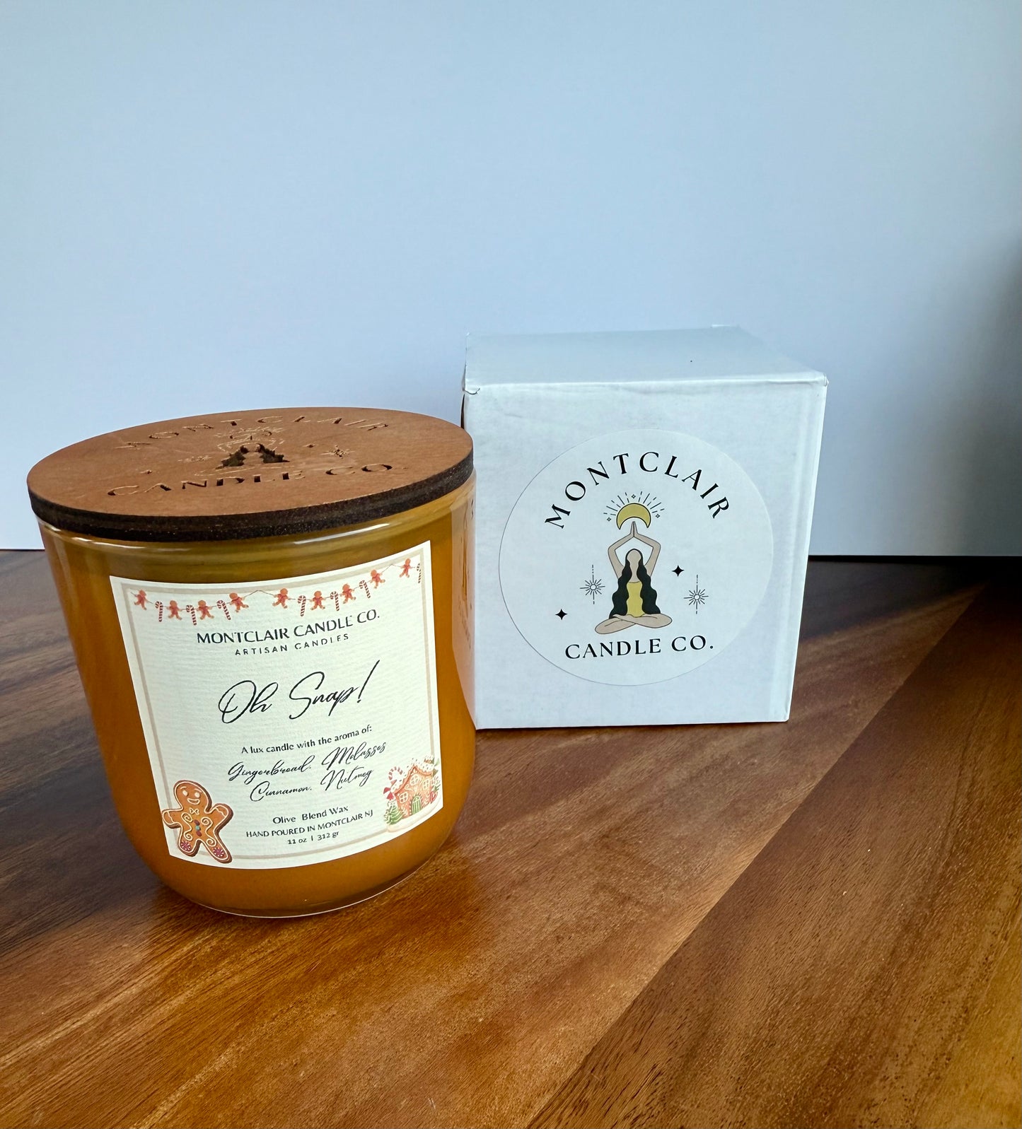 "Oh Snap!" Holiday Candle |  Gingerbread Scented | Olive Blend Wax Candle | 11 oz