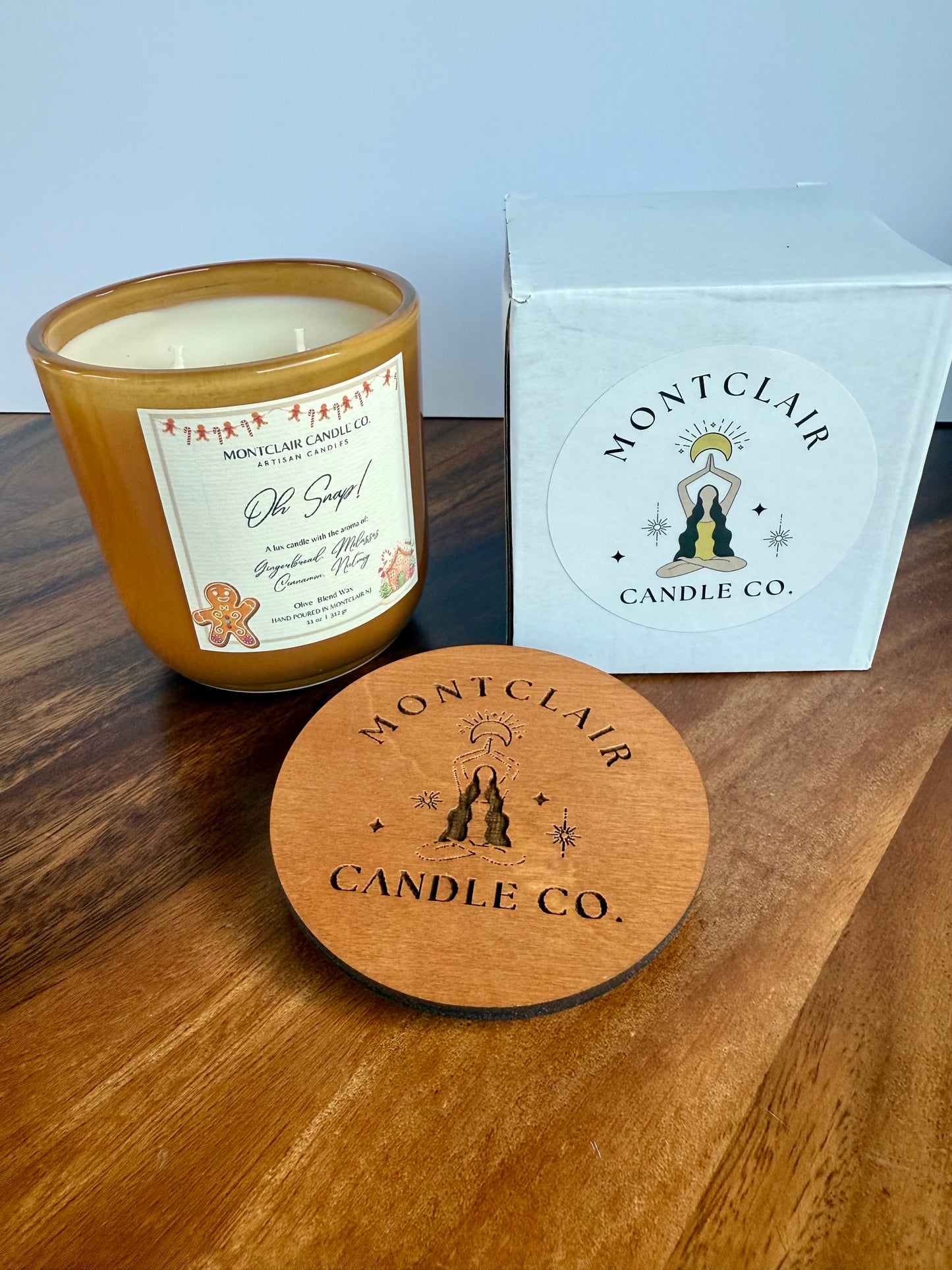 "Oh Snap!" Holiday Candle |  Gingerbread Scented | Olive Blend Wax Candle | 11 oz