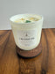 "Gratitude" Crystal Intention Candle  | Vanilla Musk, Orris Scented | Olive Wax Blend | 11oz