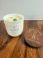 "Gratitude" Crystal Intention Candle  | Vanilla Musk, Orris Scented | Olive Wax Blend | 11oz