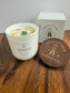 "Gratitude" Crystal Intention Candle  | Vanilla Musk, Orris Scented | Olive Wax Blend | 11oz