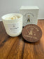 "Devotion" Crystal Intention Candle  | Rosehips, Santal  and Vetiver Scented | Olive Wax Blend | 11oz