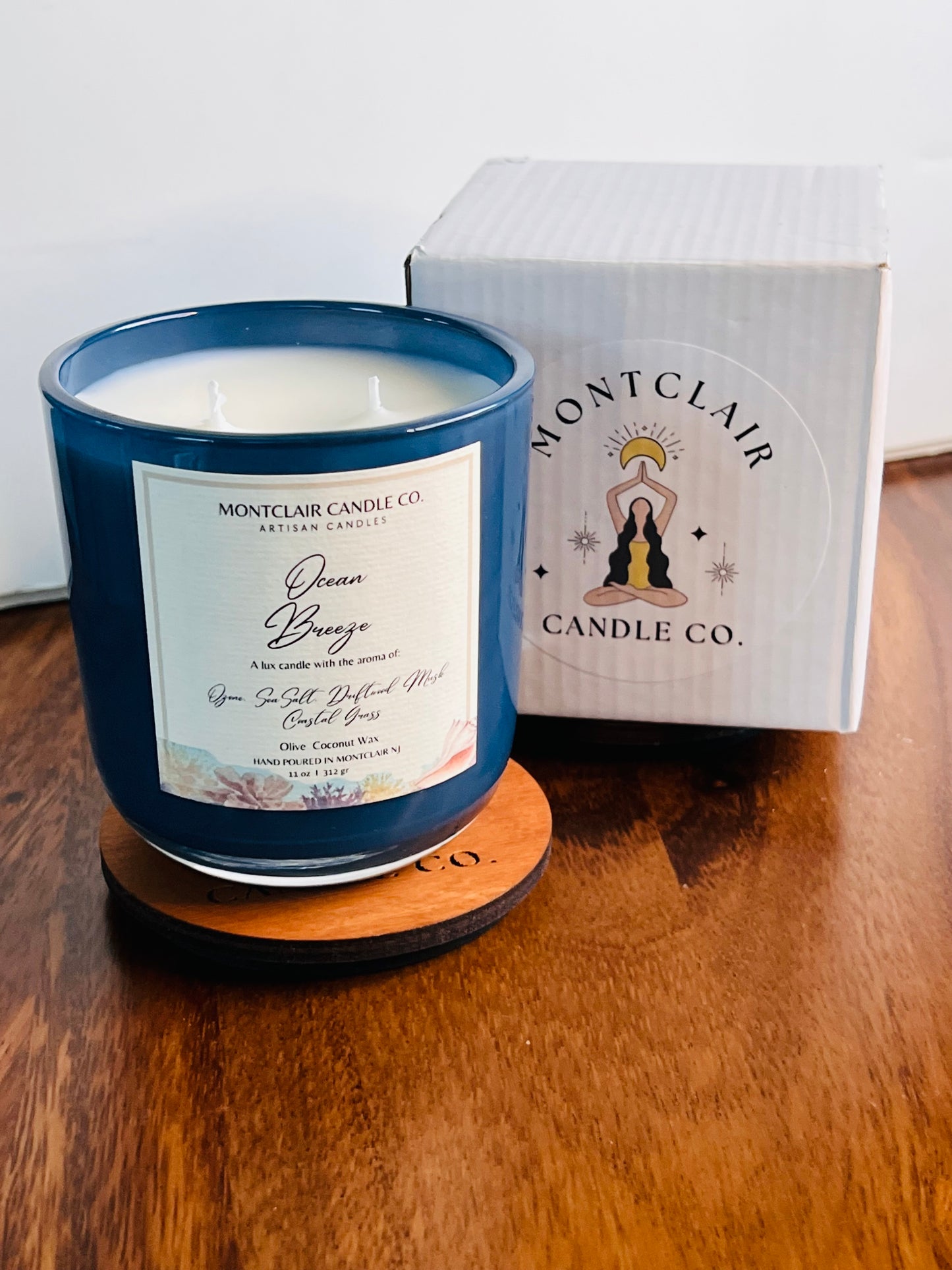 "Ocean Breeze" Luxe Aromatherapy Candle | Olive Wax Blend |  Summer Limited Edition |  11 oz