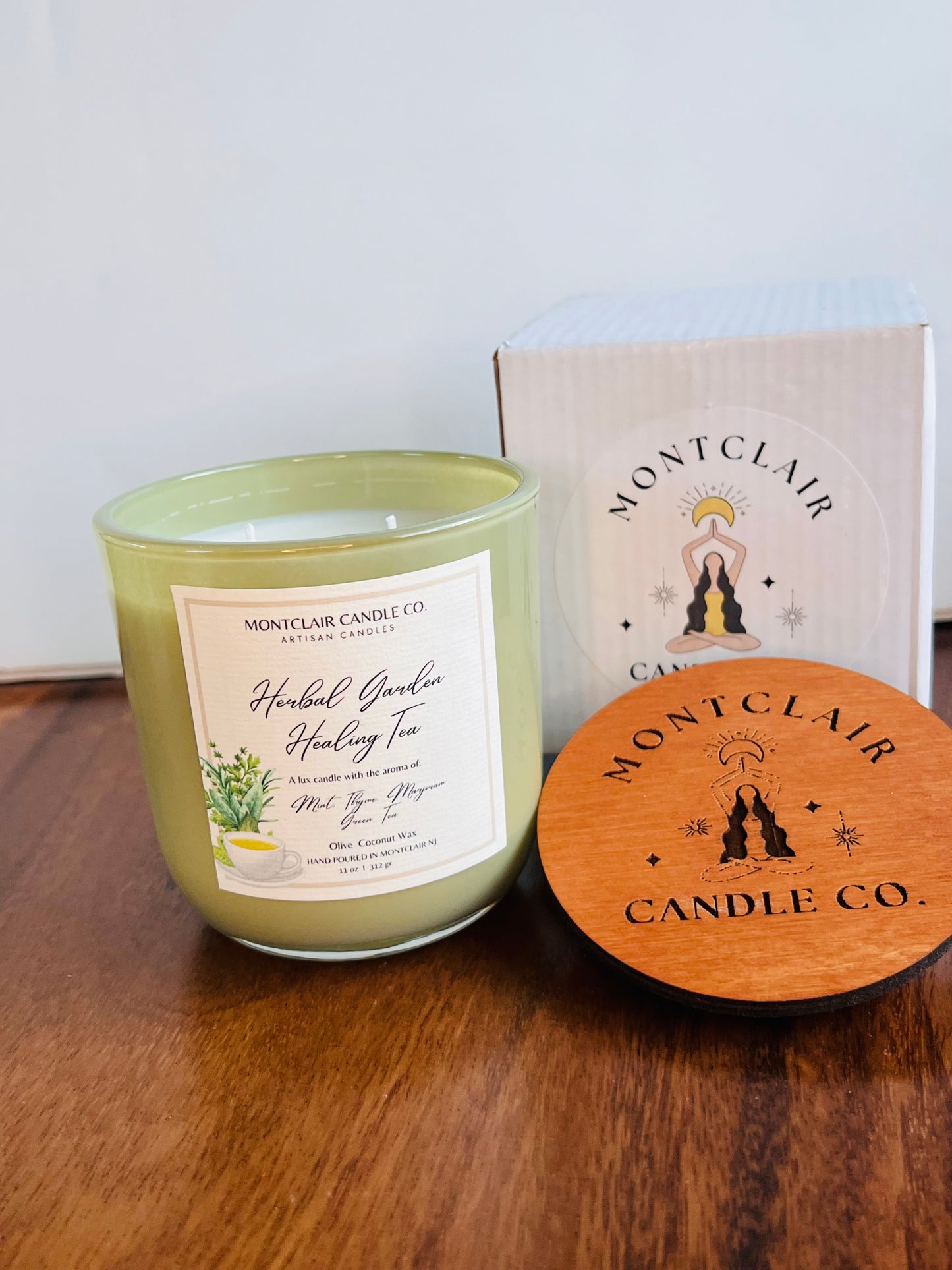 "Garden Healing Tea" Luxe Aromatherapy Candle | Olive  Wax  Blend  | 11 oz