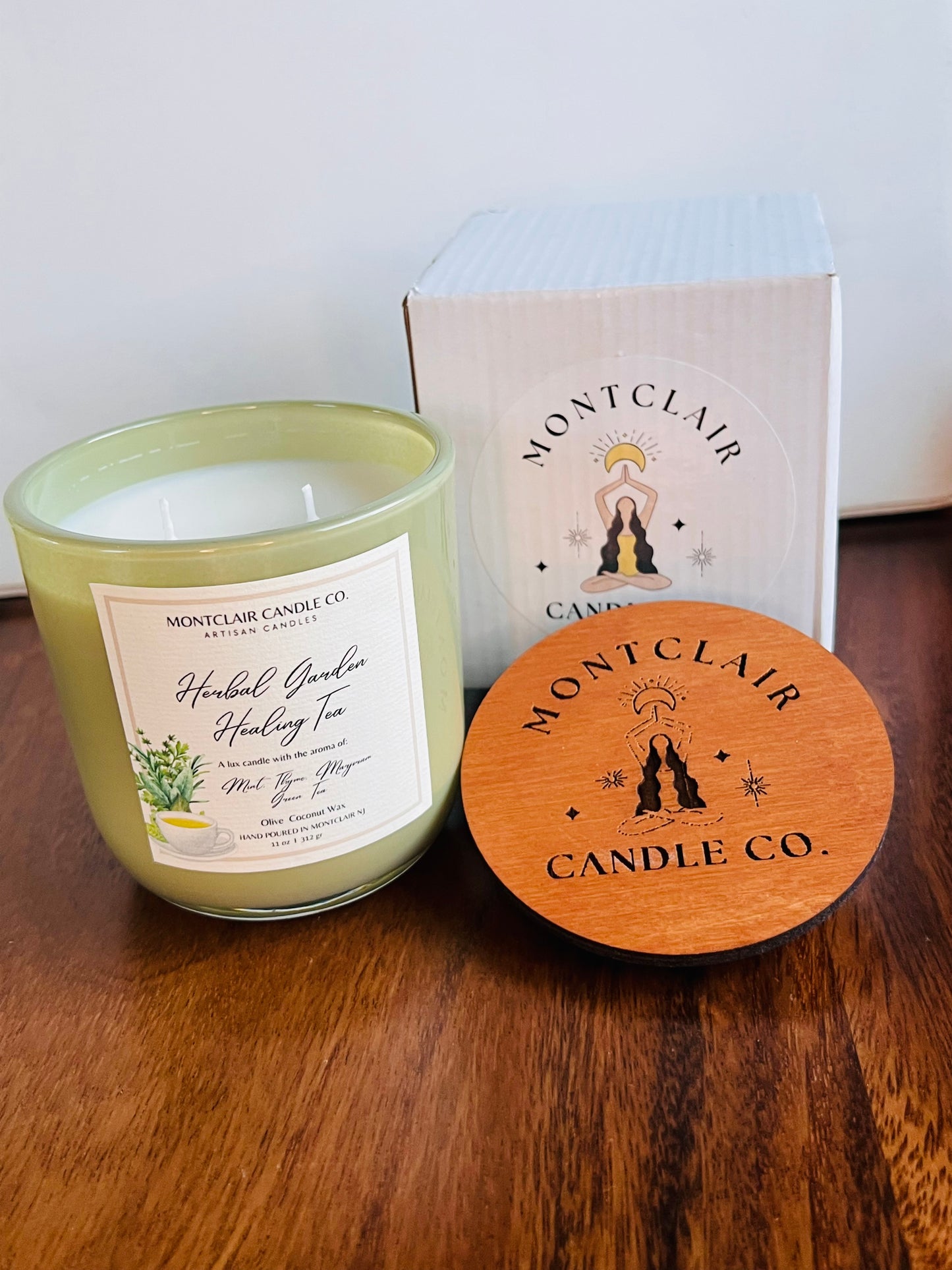 "Garden Healing Tea" Luxe Aromatherapy Candle | Olive  Wax  Blend  | 11 oz