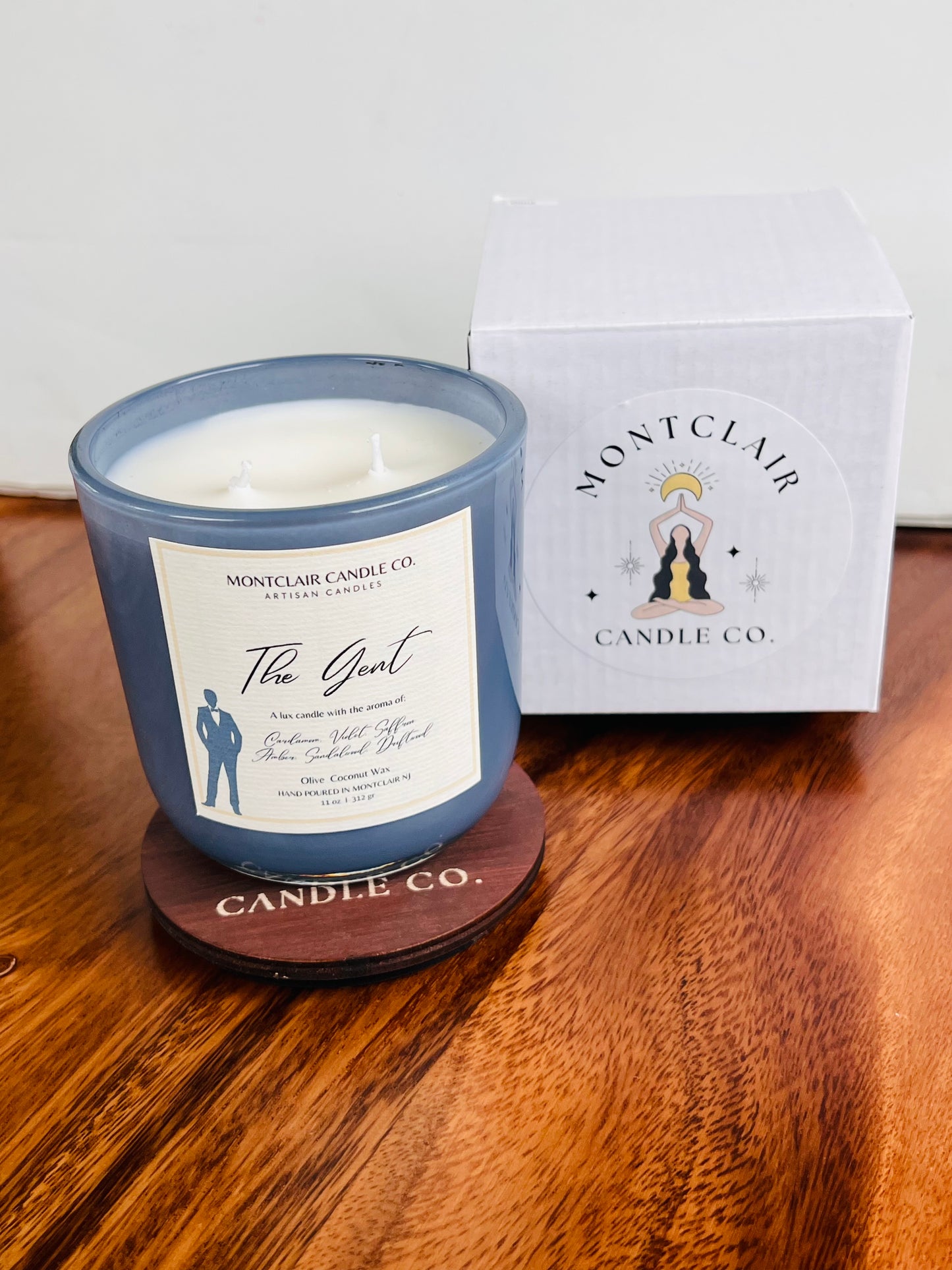 "The Gent" Luxe Aromatherapy Candle | Olive Wax Blend | 11 oz