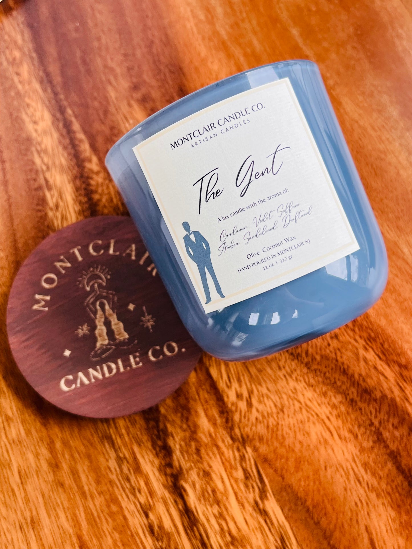 "The Gent" Luxe Aromatherapy Candle | Olive Wax Blend | 11 oz