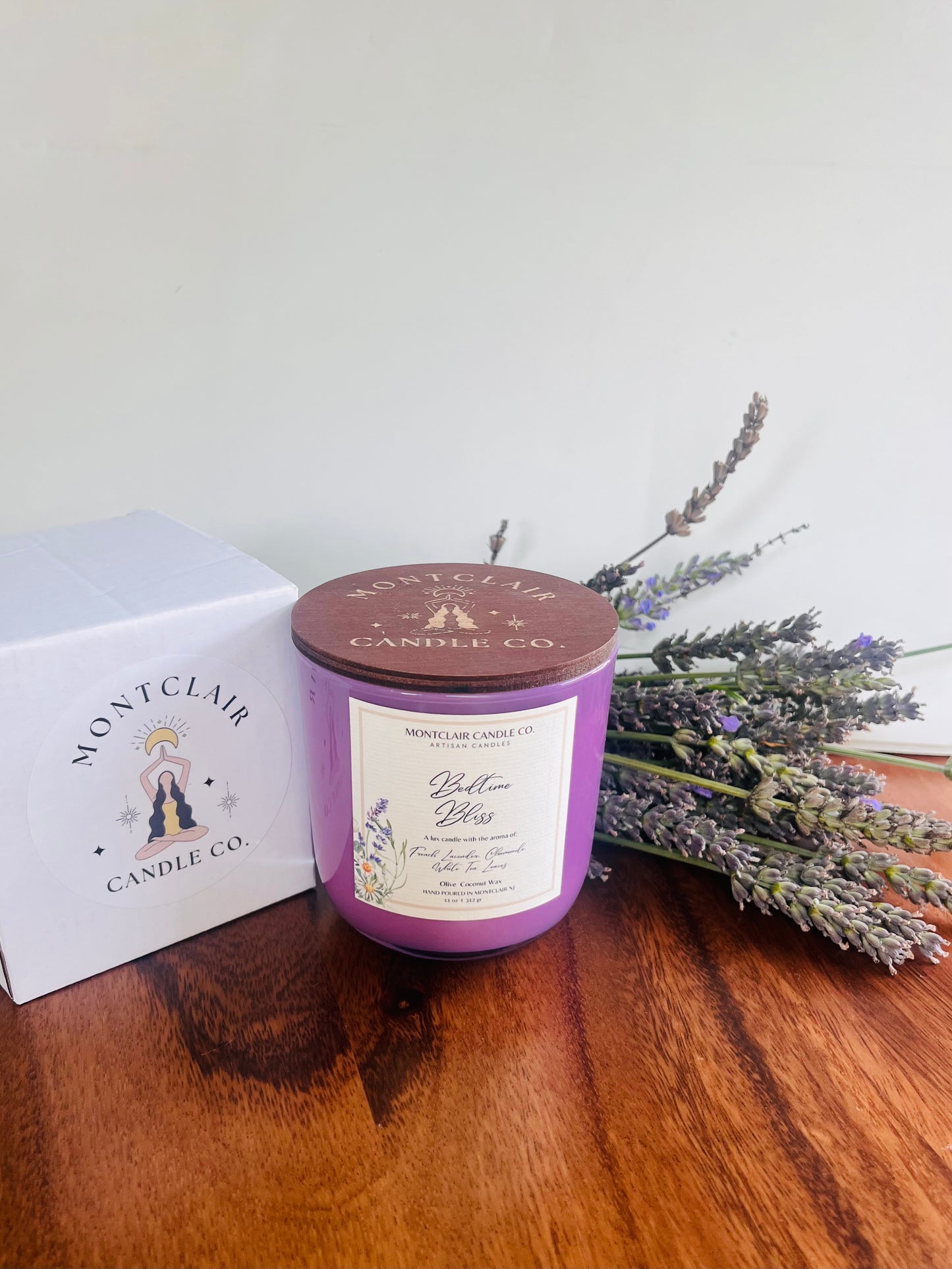 Lavender "Bedtime Bliss" Luxe Aromatherapy Candle  | Olive Wax Blend  | 11oz