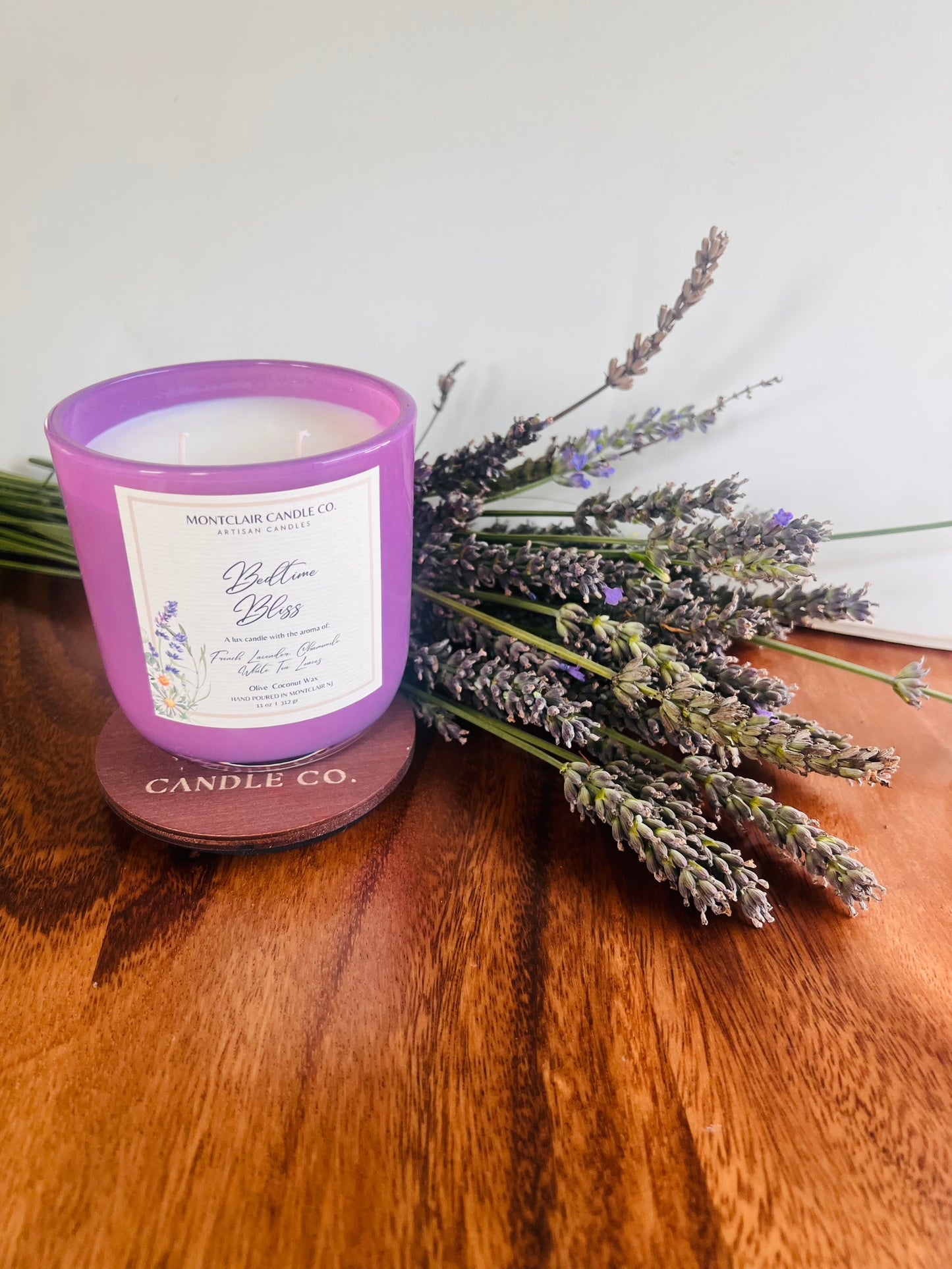 Lavender "Bedtime Bliss" Luxe Aromatherapy Candle  | Olive Wax Blend  | 11oz