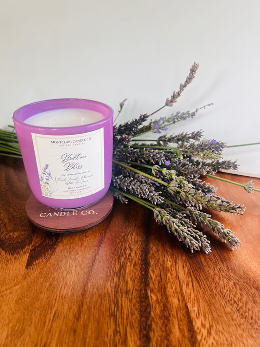 Lavender "Bedtime Bliss" Luxe Aromatherapy Candle  | Olive Wax Blend  | 11oz