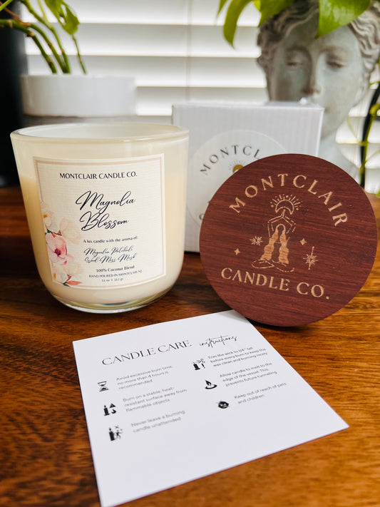 "Magnolia Blossom" Luxe Aromatherapy Candle | Olive Wax Blend | 11oz