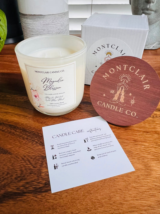 "Magnolia Blossom" Luxe Aromatherapy Candle | Olive Wax Blend | 11oz