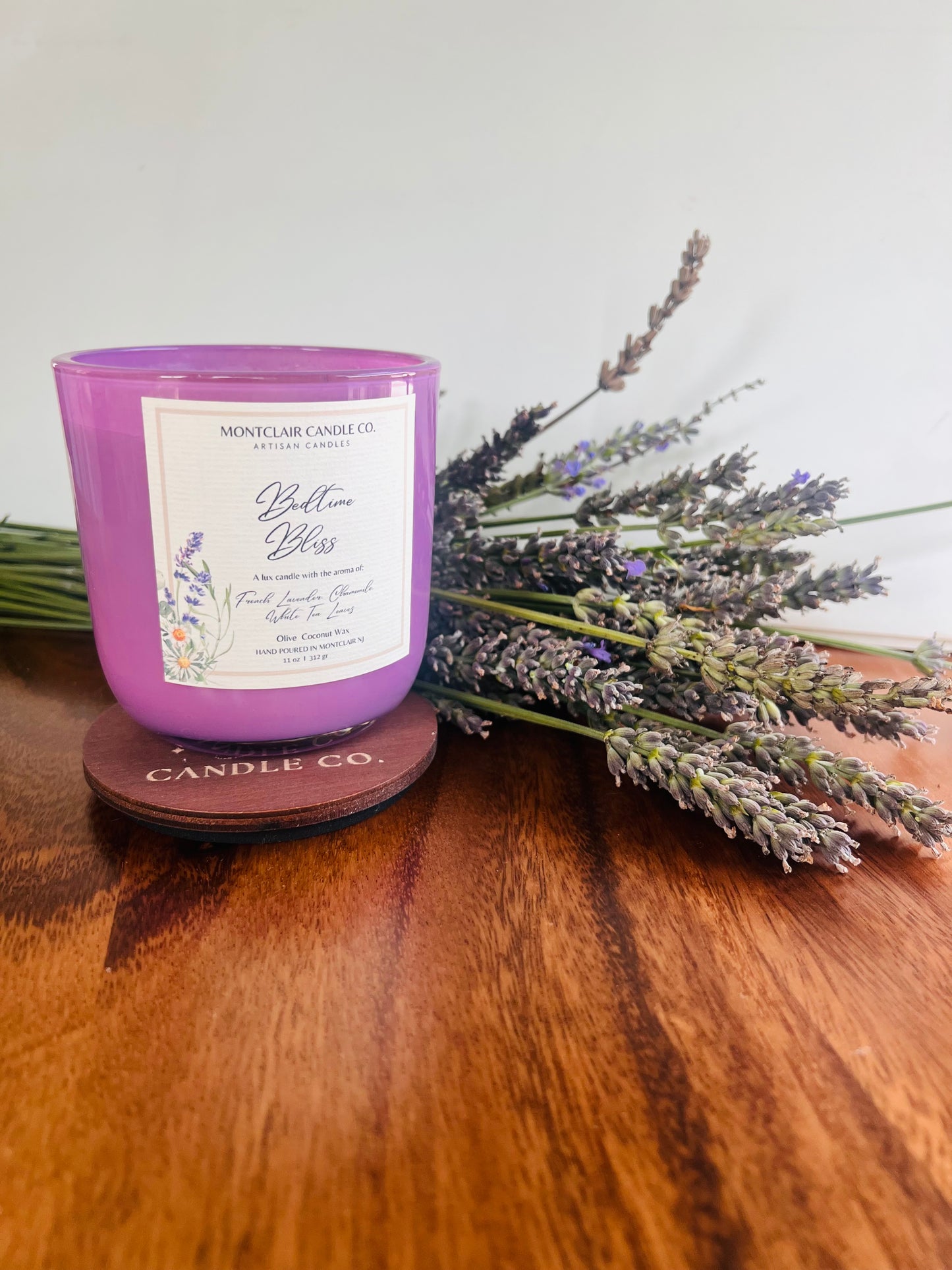 Lavender "Bedtime Bliss" Luxe Aromatherapy Candle  | Olive Wax Blend  | 11oz
