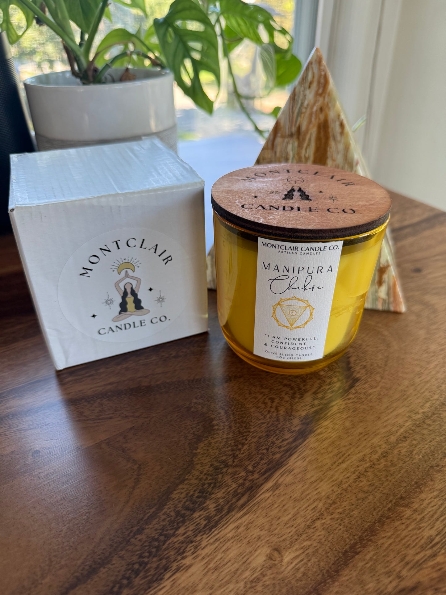 Solar Plexus (Manipura) Candle  | Citrus Bergamot  | Olive Wax Blend | 11oz