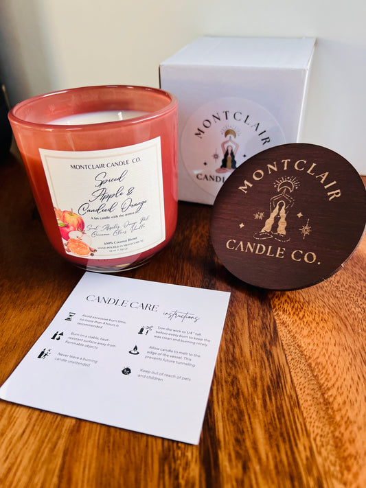 "Spiced Cider Apple Orange" Luxe Olive Coconut Wax Candle |  11 oz
