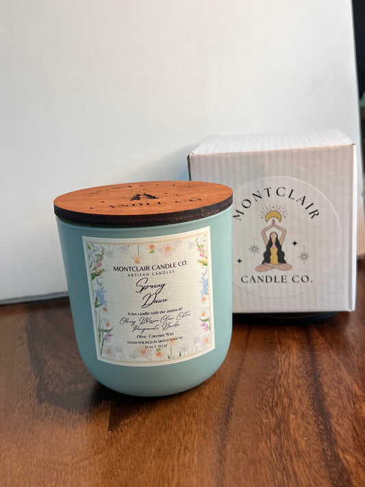 "Spring Dawn" Spring Candle | Orange Blossom, Cherry Blossom, Clean Cotton Scented Candle |  Vegan Candle | Spring Limited Edition Candle | 11 oz